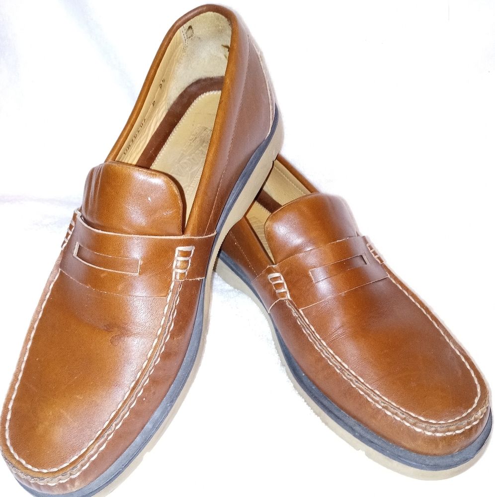 Ferragamo brown sport loafers, size 10D